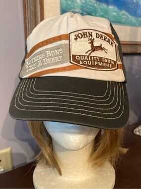 V! Unique John Deere Men's Logo Baseball style Cap  Brown